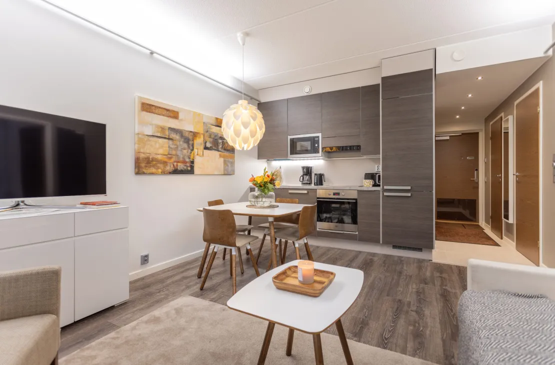 SUITES HILLSIDE huoneistot 49,5m2 oma sauna